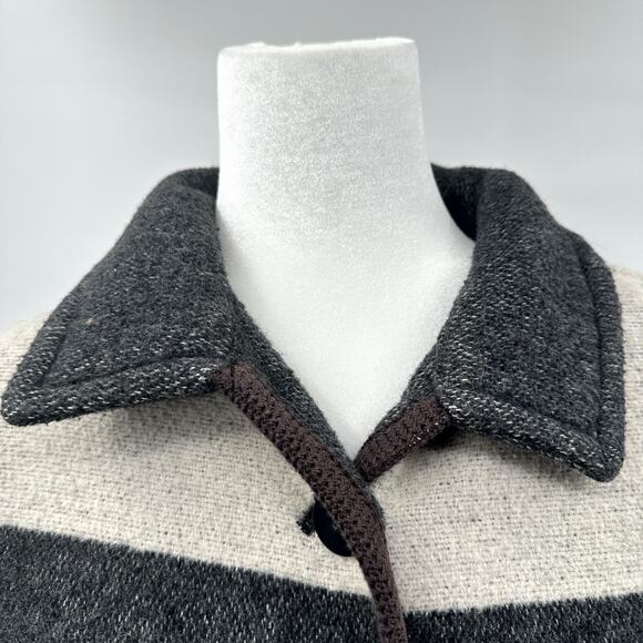 Vintage Y2K The Limited Wool Blend Coat Alpine Scandi Maritime Theme Size M - Picture 8 of 16